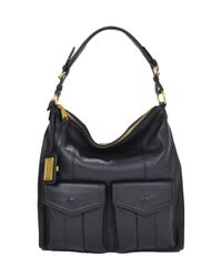Badgley Mischka | Black Leia Soft Pebble Handbag | Lyst