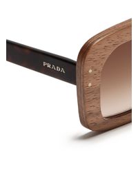 prada wood frame sunglasses