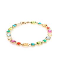 Ippolita | Metallic Rock Candy Summer Rainbow Semi-precious Multi-stone & 18k Yellow Gold Link Bracelet | Lyst