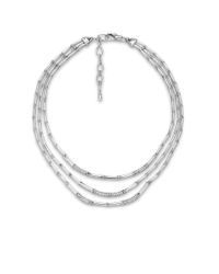 John Hardy | Metallic Three Row Necklace With Diamond | Lyst