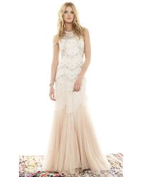 needle and thread white gown