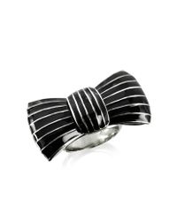 Sonia Rykiel - Liz Black Enamel Bow Ring - Lyst