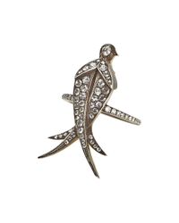 Sidney Garber - 18k White Gold & Diamond Bird Ring - Lyst
