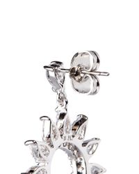 CZ by Kenneth Jay Lane | Metallic Mini Sunburst Cubic Zirconia Drop Earrings | Lyst