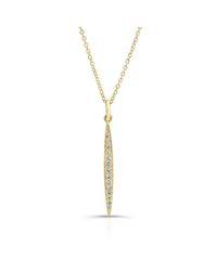 Anne Sisteron - 14kt Yellow Gold Diamond Thin Petal Necklace - Lyst
