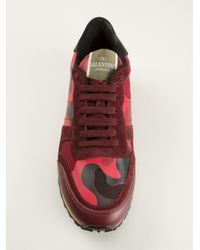 Valentino | Purple Rockrunner Paneled Camouflage Low-Top Sneakers | Lyst