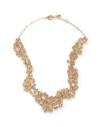 St. John | Metallic 'night Bloom' Laurel Crystal Collar Necklace | Lyst