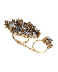 Dorothee Schumacher | Metallic Crystal Edge Double Ring | Lyst