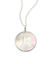 Ippolita | Metallic Mother-of-pearl & Sterling Silver Large Initial Charm | Lyst