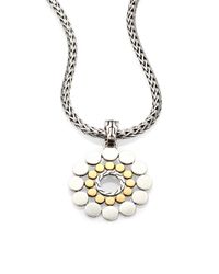 John Hardy | 18k Yellow Gold Sterling Silver Dot Drop Enhancer | Lyst