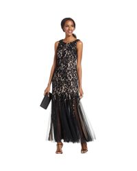betsy and adam pleated gown