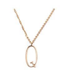 Lulu Frost - Metallic Plaza Letter Q Necklace - Lyst