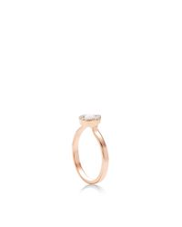 Monica Vinader | Metallic Rose Gold Plated Moonstone And Diamond Diva Mini Lotus Ring | Lyst