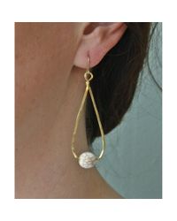 Spectrum | Metallic Stone Teardrop Hoops | Lyst