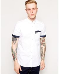 fred perry oxford shirt white