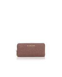MICHAEL Michael Kors | Pink Continental Wallet | Lyst