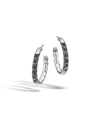 John Hardy | Black Legends Naga Hoop Earrings | Lyst