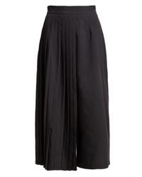 Pixie Market - Black Bi Pleated Crop Pants - Lyst