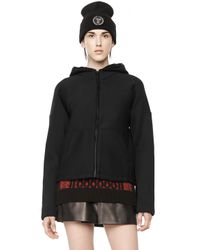 Alexander Wang | Black Scuba Zip Up Hoodie | Lyst
