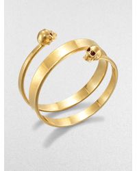 Alexander McQueen | Metallic New Twin Wrap Cuff Bracelet | Lyst