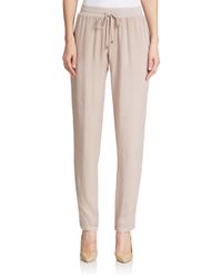 Three Dots | Beige Drawstring Pants | Lyst