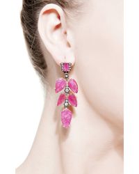 Sylva & Cie | Red One Of A Kind Old European Cut Earrings | Lyst