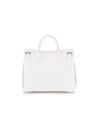 Pink Pony | White Small Grommet Calfskin Tote | Lyst