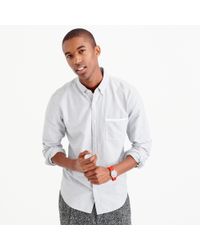 J.Crew | Gray Slim Vintage Oxford Shirt With Tipped Pocket In Heather for Men | Lyst