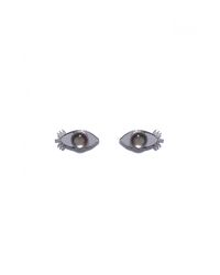 Lizzie Fortunato | Metallic Evil Eye Silver Studs | Lyst