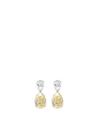 CZ by Kenneth Jay Lane | Metallic Pear Cut Cubic Zirconia Drop Earrings | Lyst