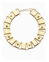 ABS By Allen Schwartz | Metallic Sensation Plaque Collar Necklace | Lyst