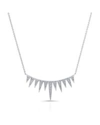 Anne Sisteron - 14kt White Gold Diamond Spiked Tiara Necklace - Lyst