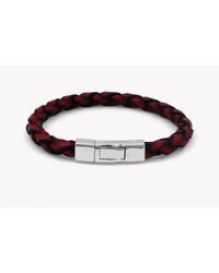 Tateossian - Red Single Wrap Scoubidou Bracelet for Men - Lyst