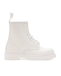 dr martens 1460 mono boot white smooth