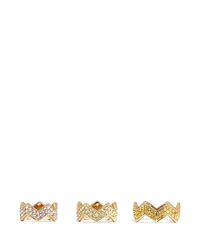 Eddie Borgo | Metallic Pavé Zigzag Ring Set | Lyst