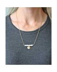 Spectrum | Metallic Stone Bar Necklace | Lyst