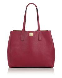 MCM | Red Shopper Project Medium Reversible Leather Tote | Lyst