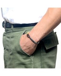Lulu Frost - Gray G. Frost Cobra Leather Bracelet - Salt/pepper for Men - Lyst