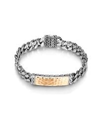 John Hardy | Metallic Classic Chain Hammered Id Bracelet for Men | Lyst