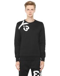 Y-3 | Black Logo Detail Cotton Sweatshirt for Men | Lyst