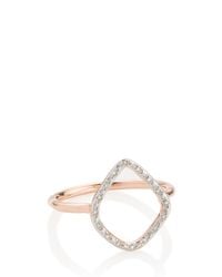 Monica Vinader | Metallic Riva Diamond Hoop Ring | Lyst