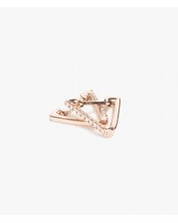 Ariel Gordon | Pink Triangle Pave Huggie Earrings | Lyst