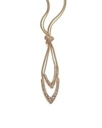 Alexis Bittar | Metallic Miss Havisham Mosaic Crystal Snake Chain Knotted Lariat Necklace | Lyst
