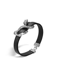 John Hardy | Black Legends Naga Leather Station Bracelet | Lyst