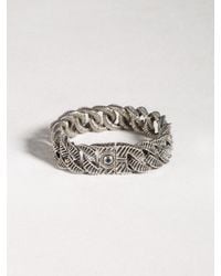 John Varvatos | Metallic Sterling Silver Link Bracelet for Men | Lyst