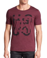 Saks Fifth Avenue | Purple Dimension Logo Cotton Tee for Men | Lyst