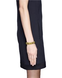 Ela Stone | Yellow Rowina Coloured Thread Stud Bracelet | Lyst