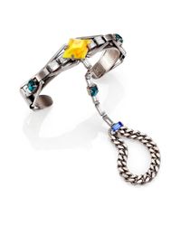 DANNIJO | Multicolor Dorie Crystal Finger Bracelet | Lyst
