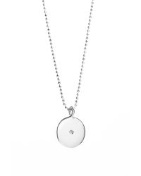 Velvet By Graham & Spencer | Metallic Circle Charm Necklace With Diamond By Ariel Gordon | Lyst