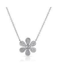 Anne Sisteron - Metallic 14kt White Gold Diamond Daisy Necklace - Lyst